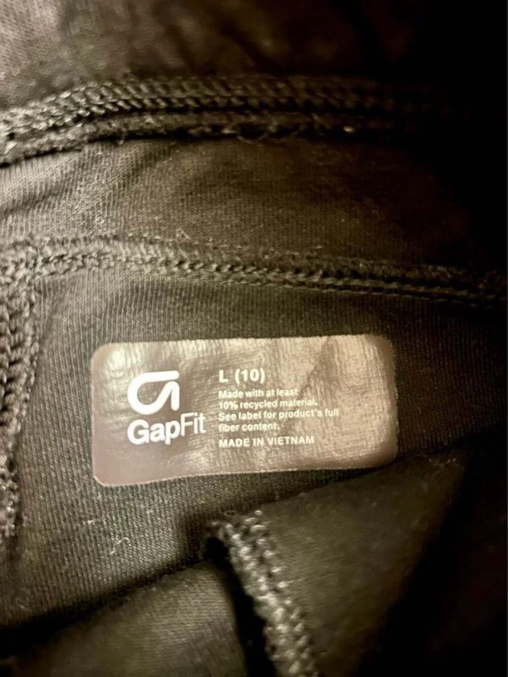 GapFit Tech Fleece Pants Size L (10) Black